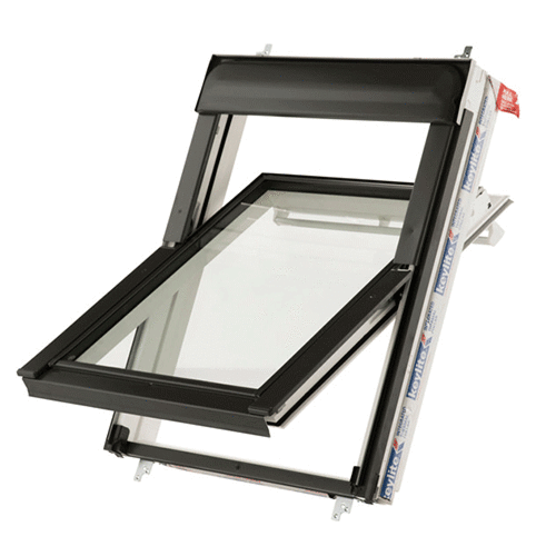 Keylite tuimelvenster Wit 78x78 cm WCP T 4A