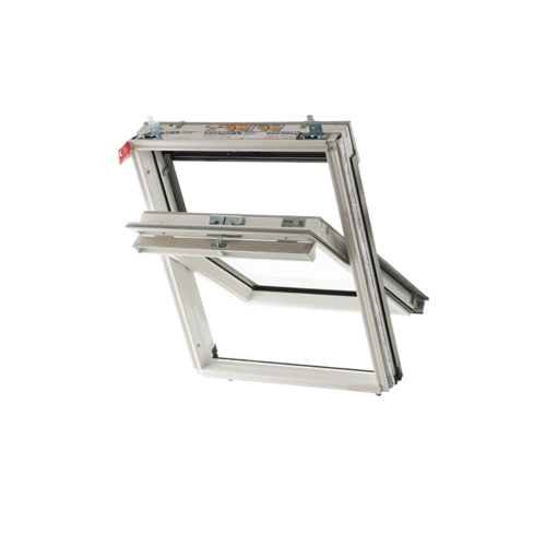 Keylite tuimelvenster Wit 55x78 cm WCP T 1