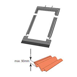 Keylite Gootstuk Dakpan 134x98 cm DTRF 9